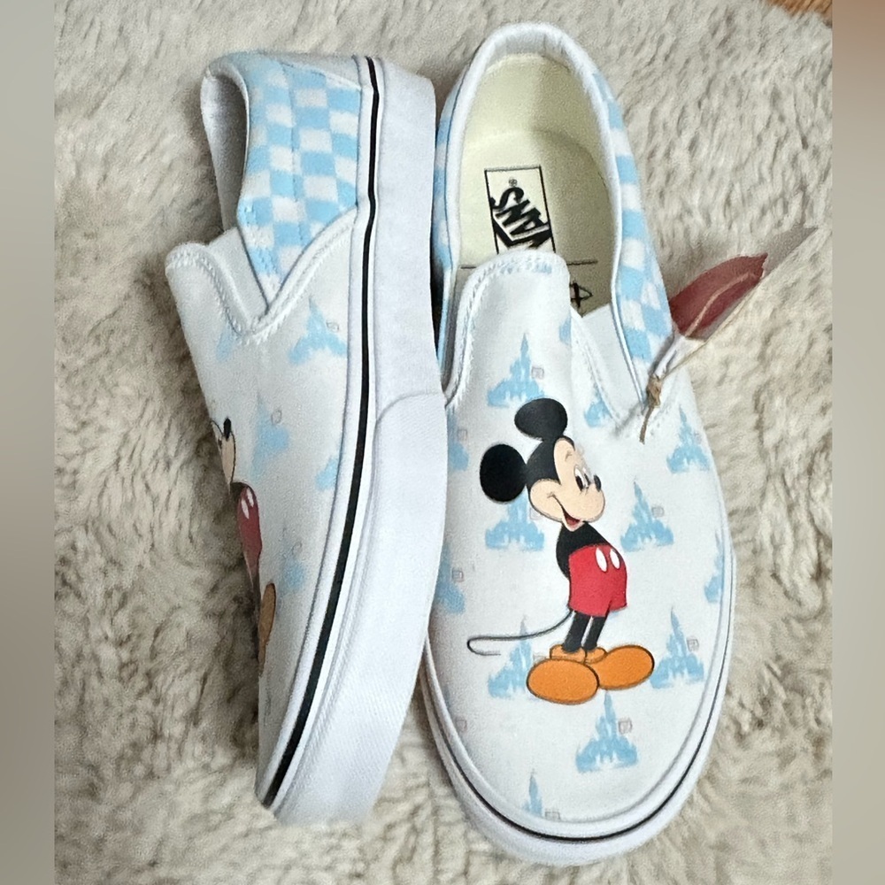 VANS x 2022 Disney Parks 50th Anniversary Mickey Mouse Slip On Shoes, Mens 12